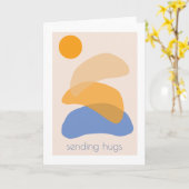 Moderne trendige Abstrakte Minimalistische Senderh Karte (Gelbe Blume)