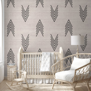 Moderne trendige afrikanische Mudcloth Beige Tapete