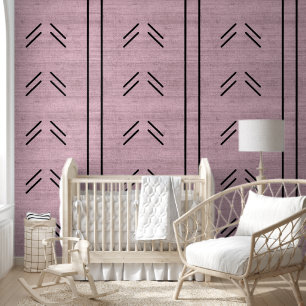 Moderne trendige afrikanische Mudcloth Pink Tapete