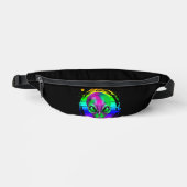 Moderne trendige Alien mit farbenfrohen Regenbogen Bauchtasche (Vorderseite)