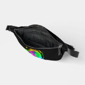 Moderne trendige Alien mit farbenfrohen Regenbogen Bauchtasche (Offen)