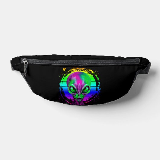 Moderne trendige Alien mit farbenfrohen Regenbogen Bauchtasche (Ablage )