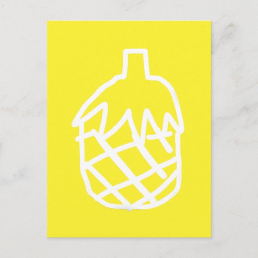 Moderne, trendige Ananas, einfache Früchte Postkarte (Vorderseite)