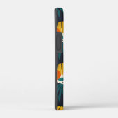 Moderne, trendige Aprikose und Blätter Case-Mate iPhone Hülle (Rückseite / Rechts)