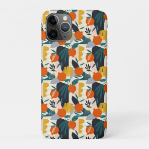 Moderne, trendige Aprikose und Blätter Case-Mate iPhone Hülle