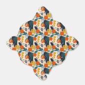 Moderne, trendige Aprikose und Blätter Geschenkschachtel (Ungefaltet)