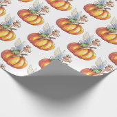 Moderne trendige Aquarellmühle und Pumpkin Geschenkpapier (Ecke)