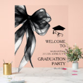 Moderne, trendige Black Bow Graduation Party-Signa Acrylschild (Hochzeit)