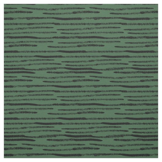 Moderne trendige Black Lines Hunter Green Hintergr Stoff (Muster)