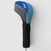 Moderne, trendige blaue Streifen Golfer Lover Golf Headcover (angewinkelt)