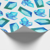 Moderne, trendige, blaue und grüne Geode Edelstein Geschenkpapier (Ecke)