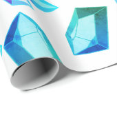 Moderne, trendige, blaue und grüne Geode Edelstein Geschenkpapier (Rolleneckpunkt)