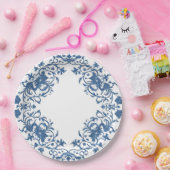 Moderne trendige Blue and White Porcelain Chinoise Pappteller (Party)