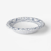 Moderne trendige Blue and White Porcelain Chinoise Pappteller (Gewinkelt)