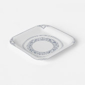 Moderne trendige Blue and White Porcelain Chinoise Pappteller (Gewinkelt)