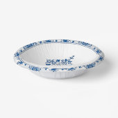 Moderne trendige Blue and White Porcelain Chinoise Pappteller (Gewinkelt)