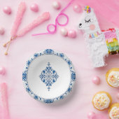 Moderne trendige Blue and White Porcelain Chinoise Pappteller (Party)