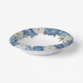 Moderne trendige Blue and White Porcelain Chinoise Pappteller (Gewinkelt)