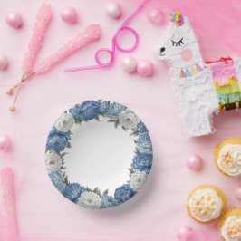 Moderne trendige Blue and White Porcelain Chinoise Pappteller