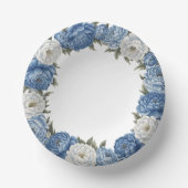 Moderne trendige Blue and White Porcelain Chinoise Pappteller (Vorderseite)