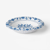 Moderne trendige Blue and White Porcelain Chinoise Pappteller (Gewinkelt)