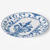 Moderne trendige Blue and White Porcelain Chinoise Pappteller (Schrägansicht)