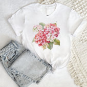 Moderne, trendige Blume Watercolor Hydrangea T-Shirt
