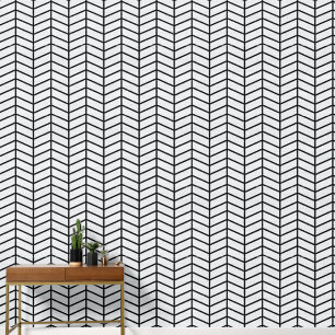 Moderne trendige Chevron in Off-White Tapete