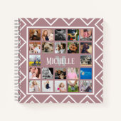 Moderne, trendige Chevrons Fotos | Monogramm Notizblock (Vorderseite)