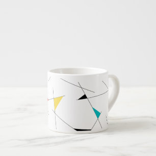 Moderne, trendige, einfache, lustige geometrische espressotasse