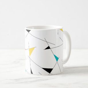 Moderne, trendige, einfache, lustige geometrische kaffeetasse