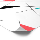 Moderne, trendige, einfache, lustige geometrische poster (Ecke)