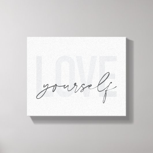 Moderne, trendige, einfache, urbane Liebe Sie selb Leinwanddruck (Vorderseite)