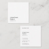 Moderne, trendige Einfache Vorlage Elegantes Beruf Quadratische Visitenkarte (Vorne/Hinten)