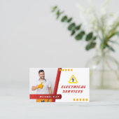 moderne trendige Elektrikerkarte Visitenkarte (Stehend Vorderseite)