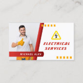 moderne trendige Elektrikerkarte Visitenkarte (Vorderseite)