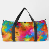Moderne trendige, farbenfrohe Rainbow Art Duffle Bag (Rückseite)