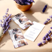 Moderne, trendige, feminine, mehrfache Foto-Layout Visitenkarte