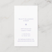 Moderne, trendige, feminine, mehrfache Foto-Layout Visitenkarte (Rückseite)