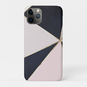 Moderne trendige feminine Triangle Blue Blush Text Case-Mate iPhone Hülle
