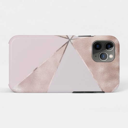 Moderne trendige feminine Triangle Blush Textur Case-Mate iPhone Hülle (Rückseite (Horizontal))