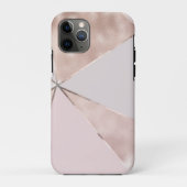 Moderne trendige feminine Triangle Blush Textur Case-Mate iPhone Hülle (Rückseite)