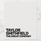 Moderne, trendige, fette Art Weinetikett (Einzelnes Label)