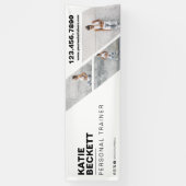 Moderne, trendige Fitness-Trainermarke für FotoCol Banner (Vertikal)