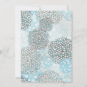 Moderne, trendige, florale Geburtstagsparty Einladung (Rückseite)