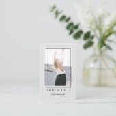 Moderne trendige Foto Business Card Visitenkarte (Stehend Vorderseite)