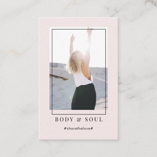 Moderne trendige Foto Business Card Visitenkarte (Vorderseite)