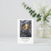 Moderne trendige Foto Business Card Visitenkarte (Stehend Vorderseite)