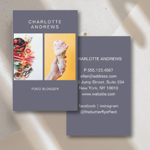 Moderne trendige Foto Business Card Visitenkarte