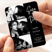 Moderne trendige Foto-Standskripte Save the Date Magnet